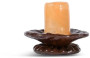 Świecznik LARA XS, pomarańczowy/brązowy